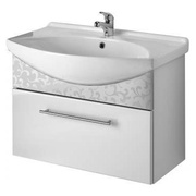 Тумба для раковины Dreja Ornament 75 1 ящик белый Лагуна-75