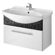 Тумба для раковины Dreja Ornament 50026 85 1 ящик черный Лагуна-85