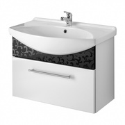 Тумба для раковины Dreja Ornament 50002 65 1 ящик черный Лагуна-65