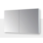 Зеркало-шкаф Dreja Premium 120 2 двери (60x60) с освещением белый глянец