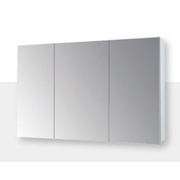 Зеркало-шкаф Dreja Premium 120 3 двери (40x40x40) с освещением белый глянец