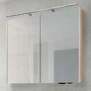 Зеркало Dreja Too с LED-освещением и розеткой, слоновая кость