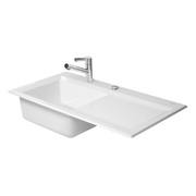 Мойка кухонная Duravit KIORA Белая,с крылом