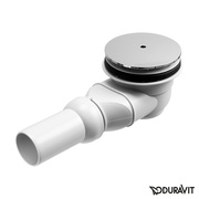 Сифон для поддона Duravit сток горизонтальный, хром