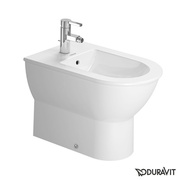 Биде напольное Duravit Darling new с переливом, с плоскостью под смеситель, белое c антибактериальное покрытие