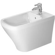 Биде напольное Duravit DuraStyle 2283100000 37x63 с переливом, с плоскостью под смеситель, включая крепление
