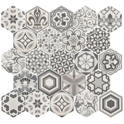 Напольная плитка Equipe Hexatile Harmony B&W