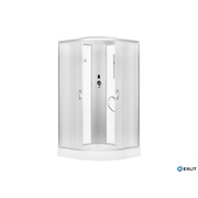 Душевая кабина Erlit Comfort 90x90x215 см низкий поддон полочка стекло матовое