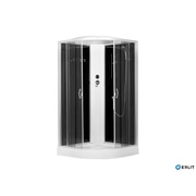 Душевая кабина Erlit Comfort 90x90x215 см низкий поддон полочка стекло тонированное