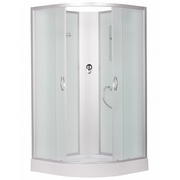 Душевая кабина Erlit Comfort 100x100x215 см низкий поддон полочка стекло матовое