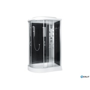 Душевая кабина Erlit Comfort 120x80x215 см низкий поддон гидромассаж 8 стекло тонированное правая