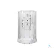 Душевая кабина Erlit Elegance 90x90x215 см низкий поддон гидромассаж 8 стекло с рисунком волна