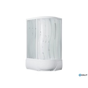 Душевая кабина Erlit Elegance 120x80x215 см высокий поддон гидромассаж 6 стекло с рисунком волна левая