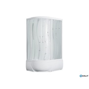 Душевая кабина Erlit Elegance 120x80x215 см высокий поддон гидромассаж 6 стекло с рисунком волна правая