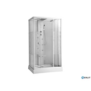 Душевая кабина Erlit Premium 120x90x218 см низкий поддон гидромассаж 6 стекло с рисунком цветы правая