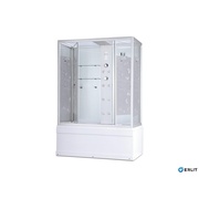 Гидромассажный бокс Erlit Premium 167x90x220 см высокий поддон гидромассаж 8 стекло с рисунком цветы