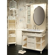 Зеркало Eurodesign Green&Roses GR-12 88x20x113 см с пеналом левый цвет BANANA SATINATO