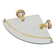 Полка Fixsen Modern gold стеклянная угловая