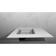 Раковина Gamadecor BAMBU 80,8х10,5х47 см из закаленного стекла белая