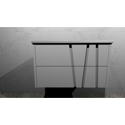 Тумба для раковины Gamadecor BAMBU подвесная 80.5х48х46 см белая