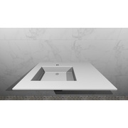 Раковина Gamadecor Folk 80,2х13х49,2 см встроенная в столешницу крион