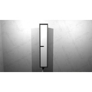 Шкаф-витрина Gamadecor Folk 30х156х30 см навесной Blanco Brillo