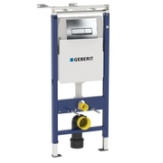 Инсталляция для напольного унитаза Geberit Duofix UP 182 Платтенбау хром кнопка смыва