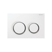 Кнопка смыва Geberit Omega 20 белый / глянцевый хром / белый