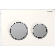 Кнопка смыва Geberit Omega 20 115.085.KL.1 белый / матовый хром / матовый хром