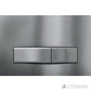 Кнопка смыва Geberit Sigma50 для двойного смыва, цвет brushed chrome