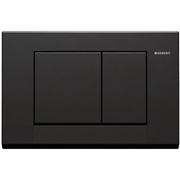 Кнопка смыва Geberit Bolero 115.777.DW.1 164x246 мм, двойной смыв, пластик, цвет чёрный RAL 9005