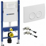 Инсталляция для подвесного унитаза Geberit Duofix UP182 в гипсокартон, высота 112 см, глубина 12 см + клавиша Delta