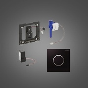 Смывное устройство для писсуаров Geberit HyTouch ИК привод смыва для Sigma10, автомат., черный/глянц. хром/черный