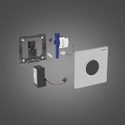 Смывное устройство для писсуаров Geberit HyTouch ИК привод смыва для Sigma10, автомат., мат./полиров./мат. нержавеющая сталь