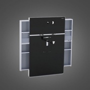 Система инсталляции для раковин Geberit Monolith модуль для подвесного умывальника и встроенного смесителя, выдвижной ящик справа и слева черный