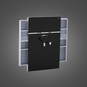 Система инсталляции для раковин Geberit Monolith модуль для подвесного умывальника с врезным смесителем, выдвижной ящик справа и слева, черный