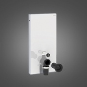 Сантехнический модуль для унитазов Geberit Monolith Plus 131.201.SI.1 для напольного унитаза с фановым отводом 90°, высота 101 см, с подсветкой белый