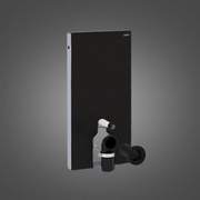 Сантехнический модуль для унитазов Geberit Monolith Plus 131.201.SJ.1 для напольного унитаза с фановым отводом 90°, высота 101 см, с подсветкой черный