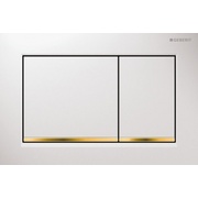 Кнопка смыва Geberit Omega 30 115.080.KK.1 пластик, цвет белый / позолоченный / белый