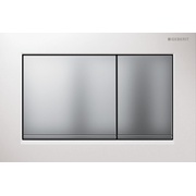 Кнопка смыва Geberit Omega 30 115.080.KL.1 пластик, цвет белый / матовый хром / матовый хром