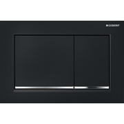 Кнопка смыва Geberit Omega 30 115.080.KM.1 пластик, цвет черный / глянцевый хром / черный