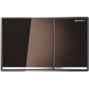 Кнопка смыва Geberit Omega 60 115.081.SQ.1 литой оцинкованный сплав, стекло цвета умбры (коричневое)