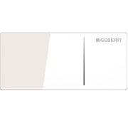 Кнопка смыва Geberit Omega70 115.084.SI.1 дистанционная 112x50 мм, белое стекло