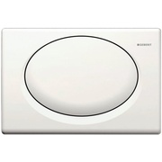 Кнопка смыва Geberit Rumba 115.750.11.1 24x16 см, одинарный смыв, пластик, белый
