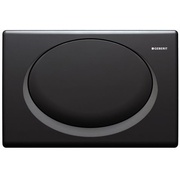 Кнопка смыва Geberit Rumba 115.750.DW.1 24x16 см, одинарный смыв, пластик, черный RAL 9005