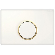 Принадлежности для скрытой системы инсталляции унитазов Geberit Sigma 115.907.KK.1 привод бесконтактного смыва для унитаза, двойной смыв, 230 В, белый / позолоченный / белый