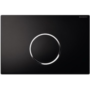 Кнопка смыва Geberit Sigma 10 24x16 см, одинарный смыв, пластик, черный/глянцевый хром/черный