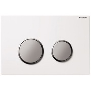 Кнопка смыва Geberit Sigma 20 115.778.KL.1 164x246 мм, двойной смыв, пластик, цвет белый /хром матовый / хром матовый