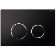 Кнопка смыва Geberit Sigma 20 115.778.KM.1 164x246 мм, двойной смыв, пластик, цвет черный / хром глянцевый / черный