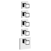 Внешняя часть встраиваемого смесителя Gessi Eleganza встроенного термостатического, с 4-мя выходами, хром 46228/031